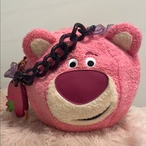 Loungefly Disney Pink Lotso Bear Plush Bag